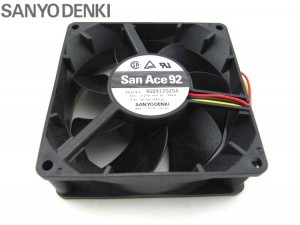 SANYO DENKI 92x32mm 9G0912S204 12V 0,38A 3 Wires Axial Fan For instruments