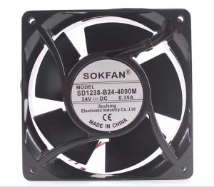 Zyvpee 4-inch all metal high-temperature resistant cabinet fan SD1238-B24-4000M 24V