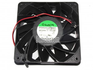 SUNON 120x38mm PSD2412PMB1 (2).GN.I55 24V 19.2W 2 Wires 2 Pins Server Fan Case Fan