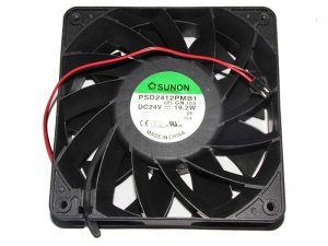 SUNON 120x38mm PSD2412PMB1 (2).GN.I55 24V 19.2W 2 Wires 2 Pins Server Fan Case Fan
