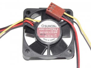 SUNON KDE1204PFB2-8 12V 0.6W 3 Wires 4010 4CM Cooler Fan