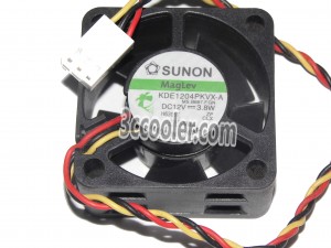 SUNON KDE1204PKVX-A MS.B697.F.GN 12V 3.8W 3 Wires 3 Pins DC Fan For Mini Case router 40x20mm