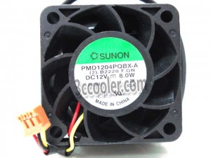 SUNON PMD1204PQBX-A B2220.F.GN 12V 8.0W 3 Wires 3 Pins Cooling Fan 4028