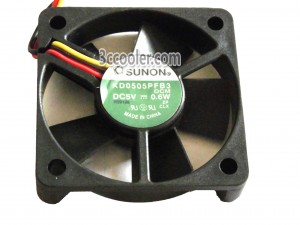 SUNON KD0505PFB3 5V 0.6W 3 Wires 3 Pins 5010 5CM  Case Fan