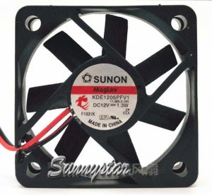 SUNON 50*10mm KDE1205PFV1 11.MS.A.GN 12V 1.3W 2 Wire case fan cpu cooler