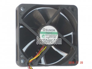 SUNON GM1206PHV2-A 13.B2025.R.X.GN 12V 1.0W 3 Wires Fan 60x15mm for K7606T Mitsubishi WD-65738 DLP