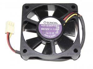 SUNON KD1206PHB2 (2).TM 12V 1.9W 3 Wires 3 Pins Case Fan 6015 6CM