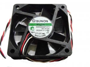 SUNON KDE2406PHV1 MS.AR.GN 24V 1.9W 3 Wires 3 Pins 6015 6CM Case Fan