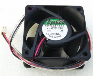KD1206PTB1 13.(2).R.GN 12V 1.4W 2 Wires 6CM Cooling Fan 60MM 6025