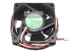 SUNON KDE1206PTV4 13.MS.B1060.AR 12V 0.8W 3 Wires 3 Pins Case Fan 6025 6CM