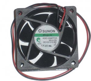 SUNON KDE1206PTVX MS.A.GN 60x25mm 12V 2.8W 2 Wires Case Fan