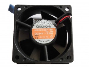 SUNON 6025 6CM KDE2406PTB1 24V 2.6W 2 Wires 2 Pins Case Fan