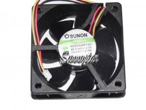 SUNON 60x25mm KDE2406PTB3 MS.B1883.A.X.GN 24V 2.4 W 3 Wires 3 Pins Axial Fan