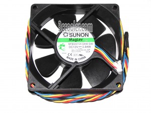 SUNON 8020 8CM MF80201VX-Q000-S99 P/N:DELL 9DVNN 12V 3.84W 4 Wires 4 Pins Case Fan