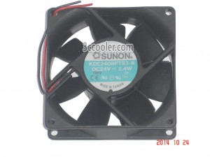 SUNON KDE2408PTS3-6 24V 2.4W 2 Wires Case Fan  8025 8CM