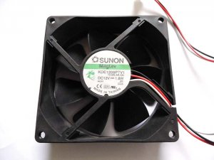 SUNON 9225 9CM KDE1209PTV1 13.MS.AR.GN 12V 1.8W 3 Wires 3 Pins Case fan