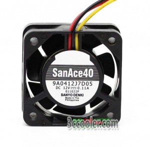 Sanyo 4CM 4015 9A0412J7D05 DC 12V 0.11A 3 Wires 3 Pins Case Fan