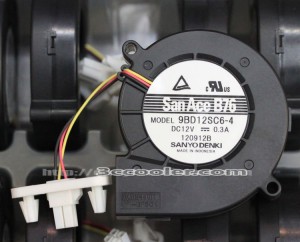 Sanyo 7020 7CM 9BD12SC6-6 DC12V 0.3A 3 Wires 3 Pins Case Blower Cooling fan