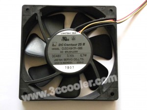 Servo 12025 12CM CUDC48H7P-986 48V 0.14A 6.7W 3 Wires CC848758441 ISSUE1 Cooler Fan