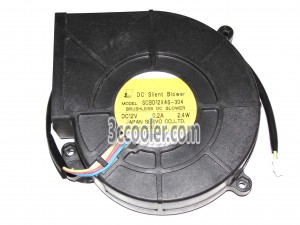 Servo 12032 12CM SCBD12X4S-304 12V 0.2A 2.4W 3 Wires 3 Pins Blower Case Fan