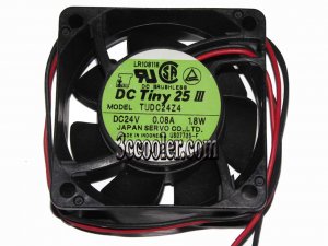 Servo 60*25mm TUDC24Z4 24V 0.08A 1.8W 2 wires 6cm inverter fan