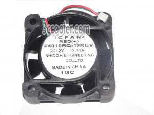 Shicoh ICFAN 4010 4CM F4010BQ-12RCV 12V 0.11A 2 Wires 2 Pins Case Fan