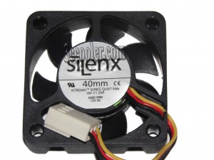 Silenx 40*10mm IXP-11-DVI 12V 3 Wires 3 pins Case fan 4CM micro axial cooler for cpu switch