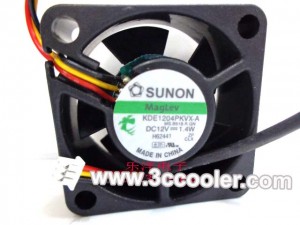 Sunon KDE1204PKVX-A MS.B518.R.GN 12V 1.4W 3 Wires DC Cooler fan 4CM 4020
