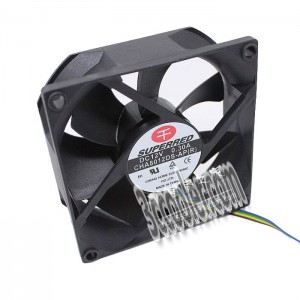 Superred 8CM 8025 CHA8012DS-AP(R) 12V 0.30A 44.13 CFM PWM 4 Wires 4 Pins Case Fan