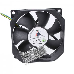 Superred 8CM 8025 CHA8012DS-AP(R) 12V 0.30A 44.13 CFM PWM 4 Wires 4 Pins Case Fan