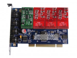 Wildcard TDM400/TDM400P 4 (1 FXS + 3 FXO) Port PCI interface analog Card