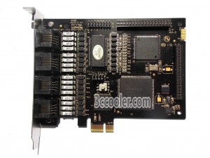 TE420 Quad E1/T1/J1 PCIe digital asterisk card with Hardware Echo Cancellation Slot For PBX VoIP