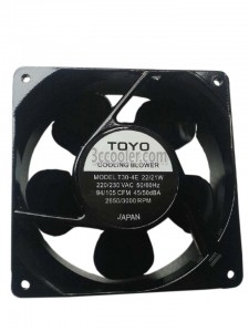 TOYO 12038 12CM T30-4E 220/230VAC 50/60Hz 22/21W metal AC Axial flow fan