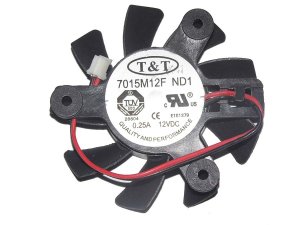T&T 7015M12F ND1 12V 0.25A Frameless vga fan 2 wires 2 pins for video card graphics card