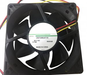 92MM U92T24MUA7-53 24V 0.14A 3 Wires 9CM Cooling Fan 92x92x25MM