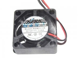 25mm 2510 RDM2510B 12V 0.08A 2 Wires 2.5CM mini Cooling