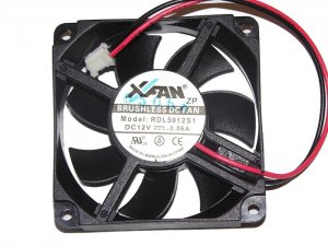 XFan 50x12mm RDL5012S1 12V 0.06A 2 Wires 2 Pins Axial DC Fan