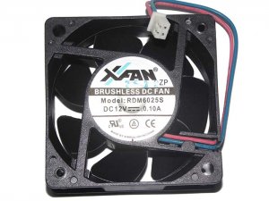 XFan 60*25mm RDM6025S 12V 0.1A 2 Wires Case Cooling Fan
