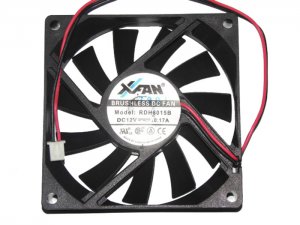 XFan 80*15mm 8CM RDH8015B 12V 0.17A 2 wires 2 pins Case fan cpu cooler