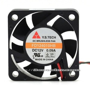 Y.S.TECH 4CM 4010 FD124010HB 12V 0.09A 6.6CFM 2 Wires 2 Pins Case Fan