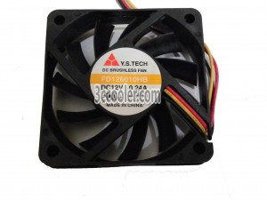 Y.S.TECH 6010 60*10mm FD126010HB 12V 0.24A 3 Wires 3 Pins Case fan 6CM cpu cooler