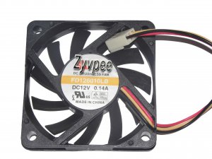 Y.S.TECH 6010 6CM FD126010LB 12V 0.14A 3 Wires 3 Pins case Fan