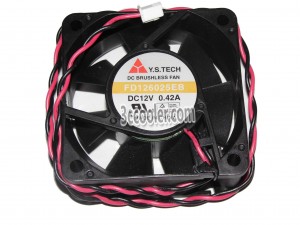 Y.S.TECH 6025 60*25mm FD126025EB 12V 0.42A 2 Wires 2 Pins Case fan 6CM CPU cooler
