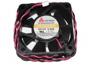 Original Y.S.TECH 6025 60*25mm FD126025EB 12V 0.42A 2 Wires 2 Pins Case fan 6CM CPU cooler