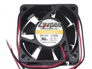 Y.S.TECH 6025 60*25mm FD126025EB 12V 0.42A 2 Wires 2 Pins Case fan 6CM CPU cooler