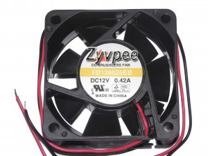 Original Y.S.TECH 6025 60*25mm FD126025EB 12V 0.42A 2 Wires 2 Pins Case fan 6CM CPU cooler