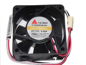 Y.S.TECH 6025 60*25mm FD126025EB 12V 0.42A 3 Wires 3 Pins Case fan 6CM CPU cooler