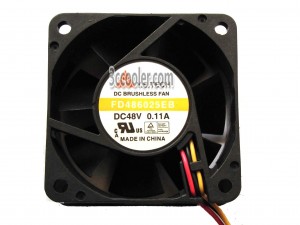 Y.S.TECH 6025 6CM FD486025EB 48V 0.11A 3 Wires 3 Pins Case Fan