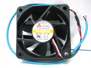 Y.S.TECH 6CM 6020 FD1260020MB DC12V 0.11A 3 Wires 3 Pins Case Fan