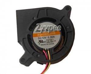 Y.S.Tech BD126025HB 12V 0.3A 29.5dBA 3Wire DC Blower Cooling Fan 60x25mm